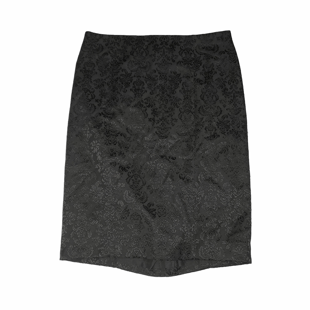 Mossimo Supply Co. Black Pencil Skirt with Damask Pattern